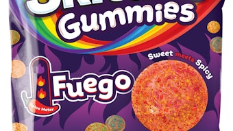 Each gummy is coated in a tangy chili layer.