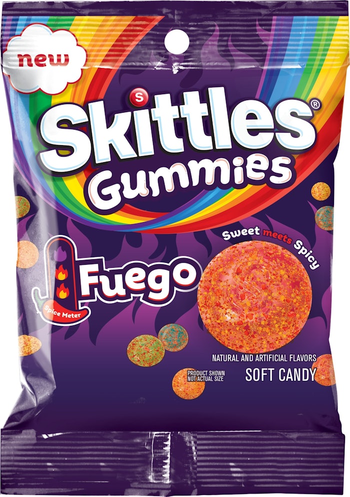 Each gummy is coated in a tangy chili layer.