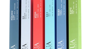 The Elements Collection includes six fragrances, derived from natural Hawaiian plants and fruit oils.