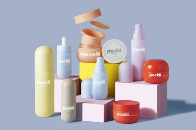 The Pockii Collection retains the compact, rounded silhouette of the original line but stand out through a warm, sensorial color palette designed to showcase skin care and hair care formulas in a contemporary, sustainable way.