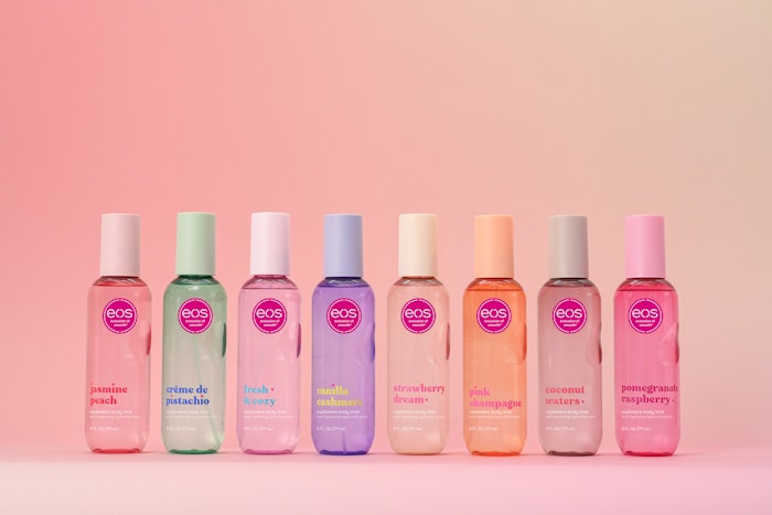 eos Cashmere Body Mists are available in eight scents.