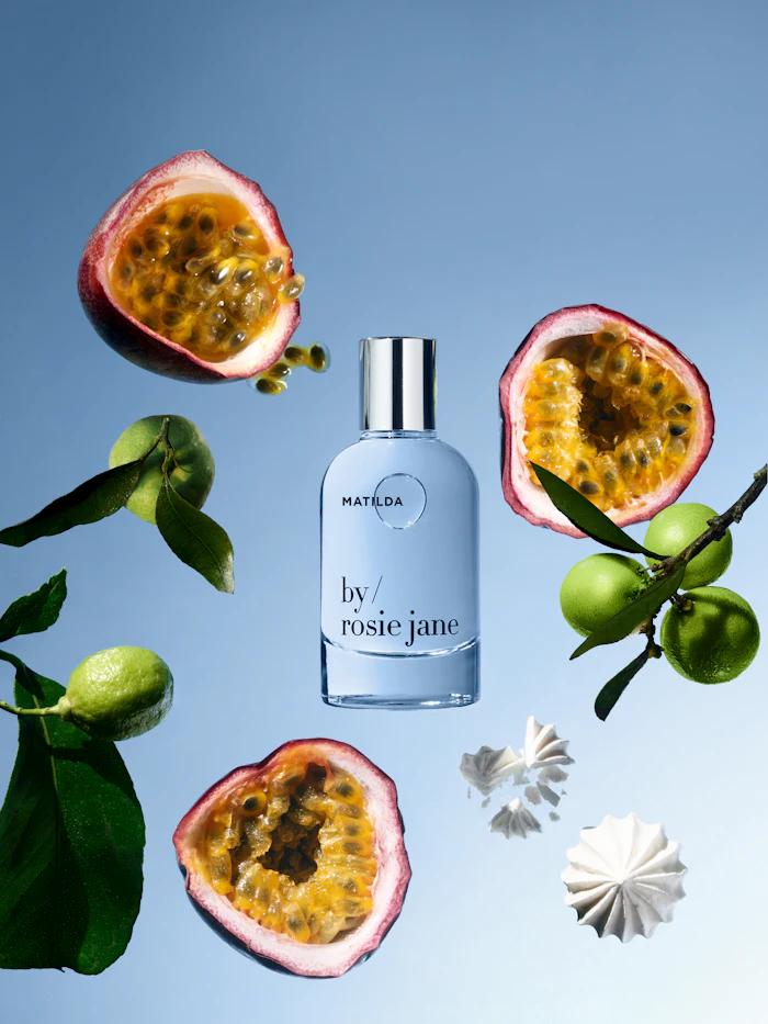 'Motherhood completely reshaped how I experience scent,' says Johnston. 'With Matilda, it started with curiosity–that childlike wonder, that sense of imagination and softness. But translating something personal at scale comes down to distilling it to a universal emotion.'