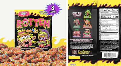 Rotten expanded its candy range with Spicy Sour Gummy Cruncheez, “that start off sour and then deliver a kick, all while keeping every bite interesting with tons of texture.”