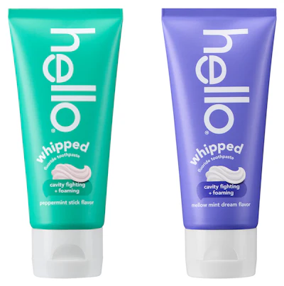 Targeting Generation Z’s interest in beauty care and sensorial textures, Hello products by Colgate-Palmolive introduced Whipped Toothpaste in Mellow Mint Dream and Peppermint Stick flavors; courtesy of Hello products.