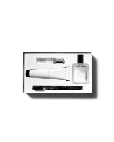 Fashion designer Rick Owens and luxury mouthcare company Selahatin partnered on the Rick Owens x Selahatin Oral Care Collection, which includes a whitening toothpaste, mouthwash, oral fragrance dubbed Eau D’Extrait Oral and a handmade toothbrush.