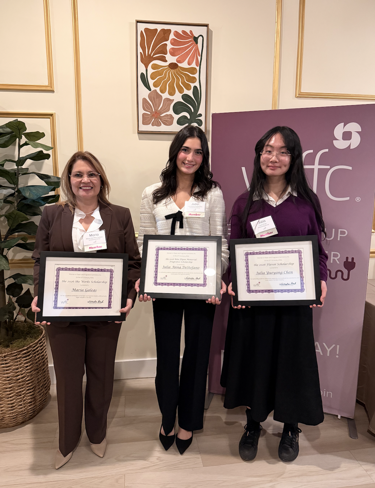 From left: Maria Galeas, Julia Anna DeStefano and Julia Yueyang Chen.