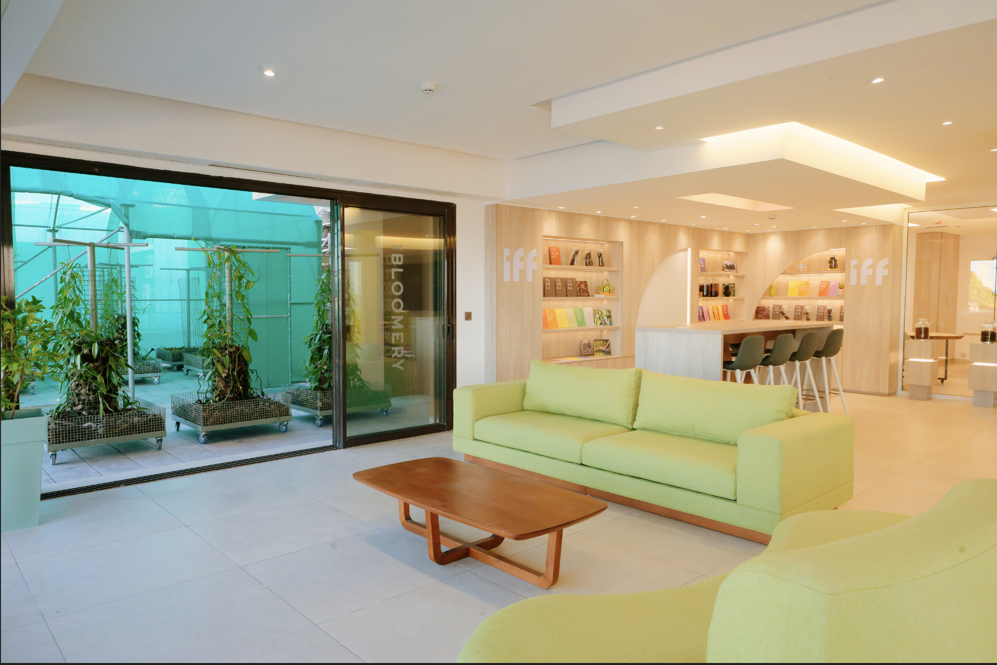 IFF has integrated a research greenhouse known as The Bloomery into the center.