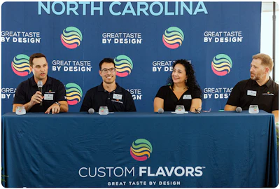 'We knew we just wanted to be able to have all the best-in-class possibilities that we offer in California to all of our customers on the East Coast,' says Alex Wendling, CEO at Custom Flavors (at left). 'So by knowing the product mix that we were going to be making out of that facility from day one really helps steer our engineering and process improvements.'