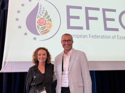 From left: Jocelyne Kurtz and Jonathan Bonello of the EFEO-IFEAT scientific committee.