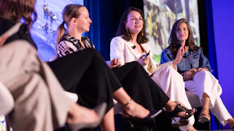 During a panel discussion, Caroline Fabrigas (center), CEO of Scent Marketing Inc., discussed the development of the World Perfumery Congress-inspired fragrance and how scent can be used to create memorable, emotionally resonant brand experiences.