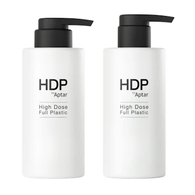 Aptar’s HDP Pump supports the shift in consumer hair care habits with a high-dose 3.5 cc-per-stroke format designed for shampoos, conditioners and other products used in larger quantities.