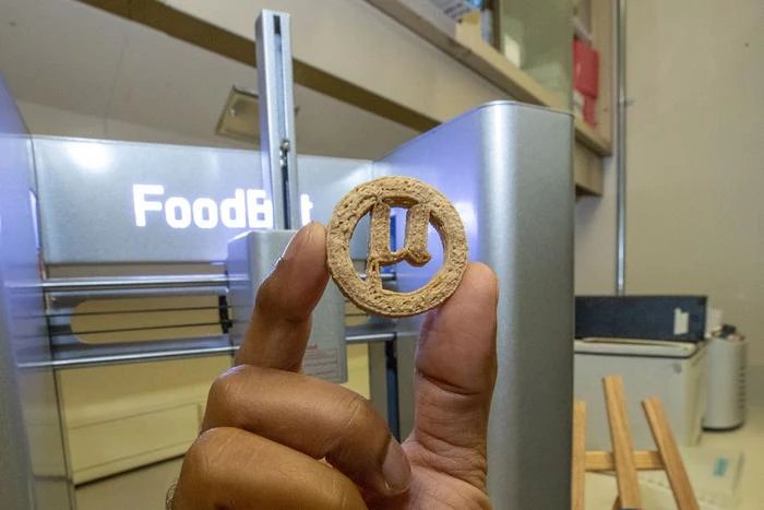 The current µBites formulation still relies on conventional additions: after the yeast produces the core ingredients, researchers add fiber, starch and sweetener, then use a 3D printer to form the mixture into cookies.