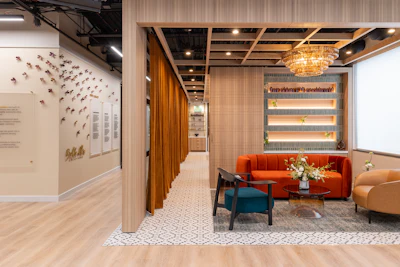 The studio is part of a larger 1,725-square-foot renovation that includes an updated Town Hall and collaborative gathering areas. Its design is intended to make fragrance development more immersive, giving clients a setting to explore scent alongside color, texture, finishes, materials and form.