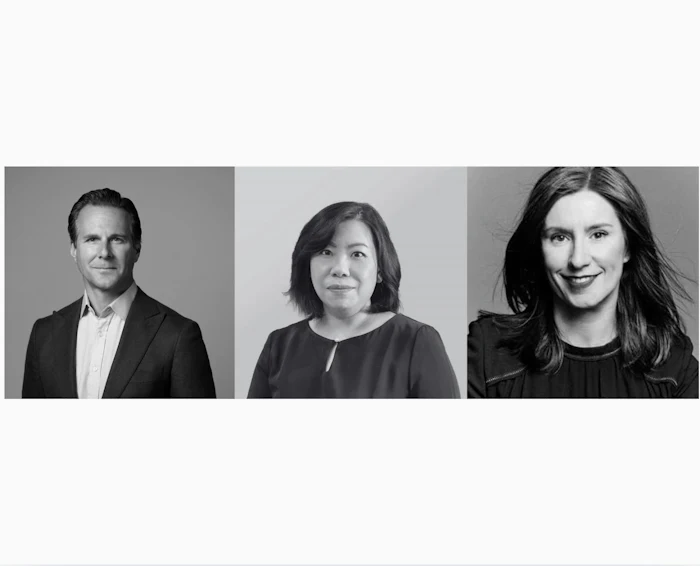 From left: Justin Boxford, global president, Luxury Beauty Brands, Erica Kwok, senior vice president and general manager of Estée Lauder, and Magalie Parksuwan, senior vice president and general manager, La Mer.