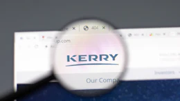 Kerry company logo displayed on 404 error page viewed through magnifying glass
